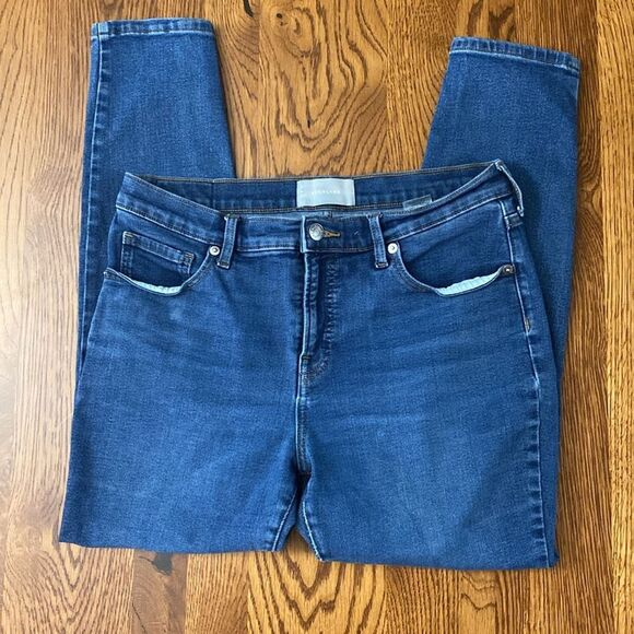 EVERLANE Women's 30 Blue Medium Wash Mid Rise Casual Skinny Ankle Jeans Stretch - Picture 9 of 16